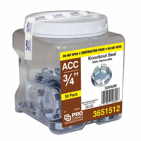 KNOCKOUT SEAL RND 3/4"