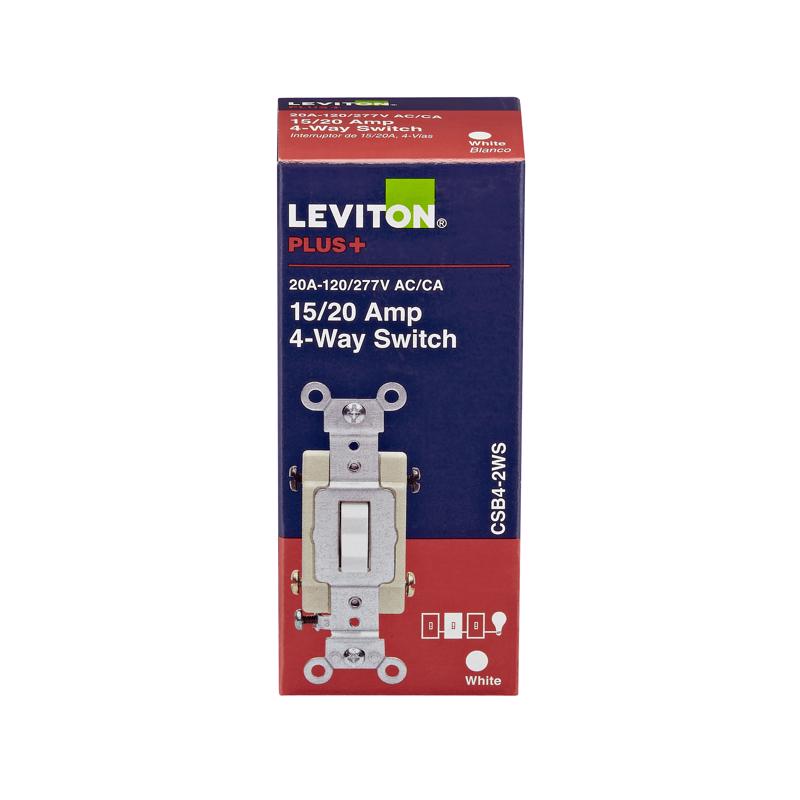 AC SWITCH 4W TGL WHT