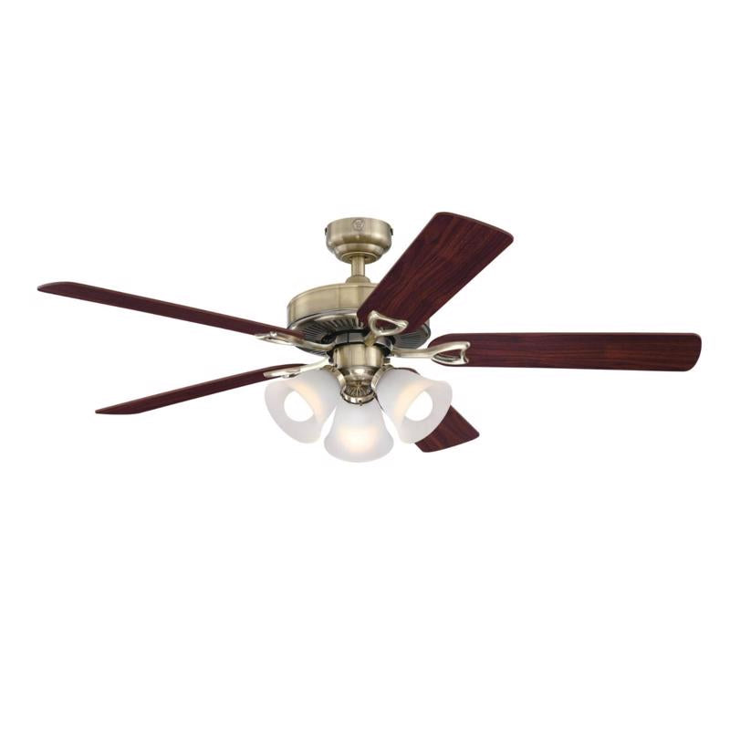 CEIL FAN 52" BRWN BRS