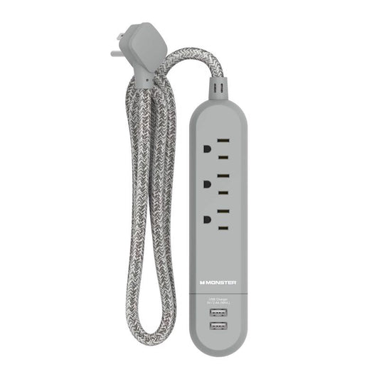 POWER STRIP W/USB 4' 3OU