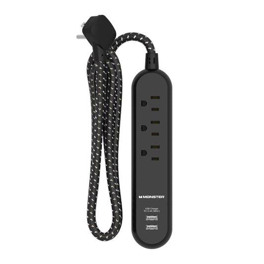 POWER STRIP W/USB 4' 3OU