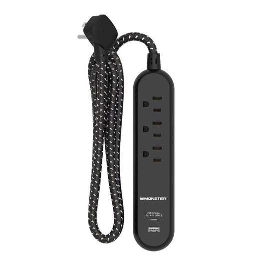 POWER STRIP W/USB 4' 3OU
