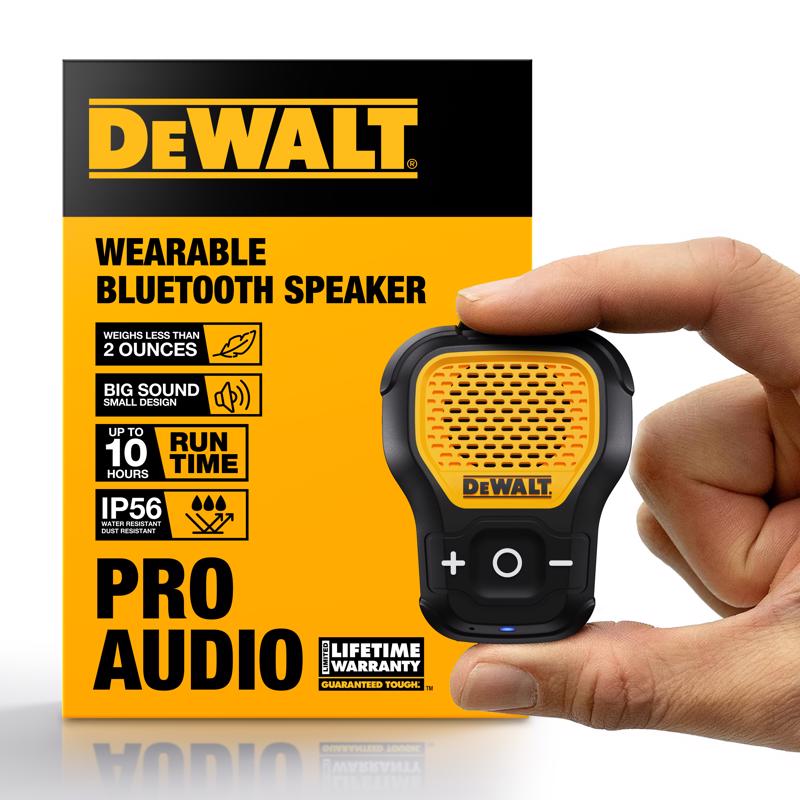 DeWalt Wireless Bluetooth Wearable Mini Speaker 1 pk