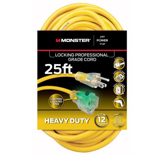 EXT CORD 25' YLW