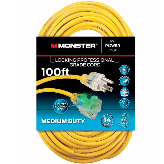 EXT CORD 100' YLW