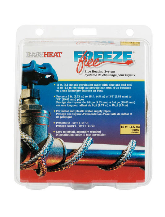 HEATING CABLE 15' PIPE