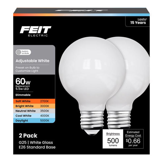 LED BULB G25 E26 5.5W