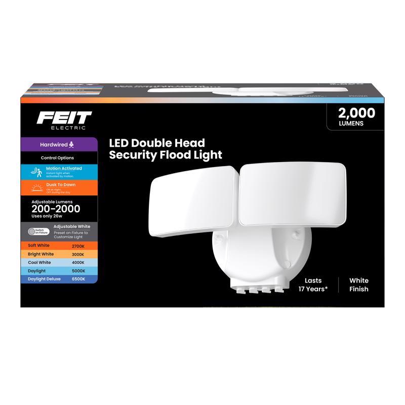Feit Motion-Sensing Hardwired LED White Security Floodlight