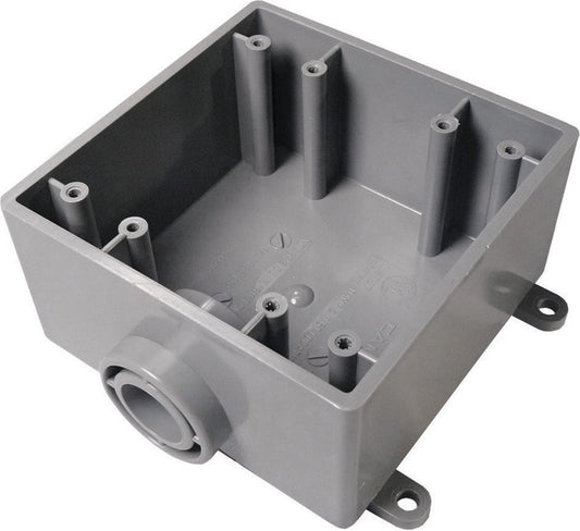 OUTLET BOX NW 2G SQ PVC
