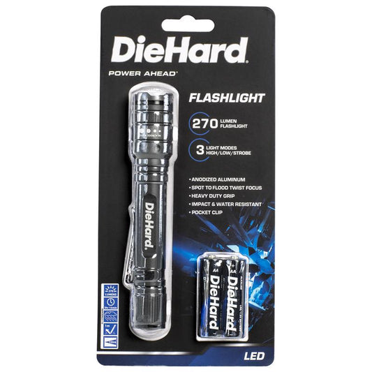 Dorcy DieHard Black LED Twist Flashlight