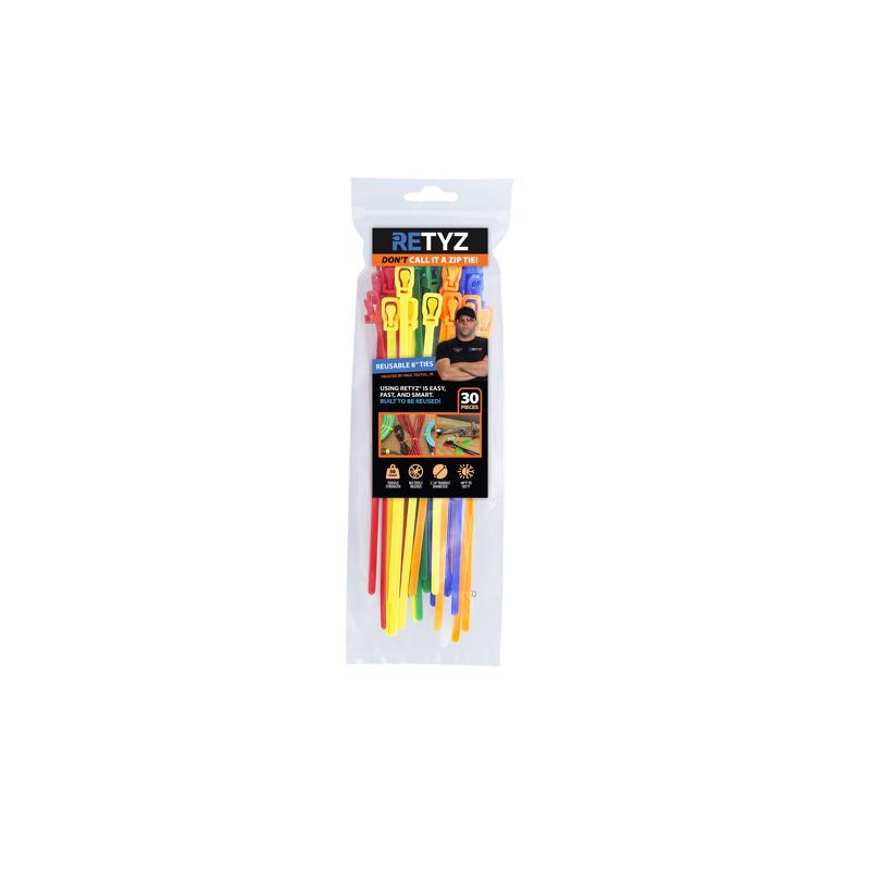 CABLE TIE 8" ASST 1PK