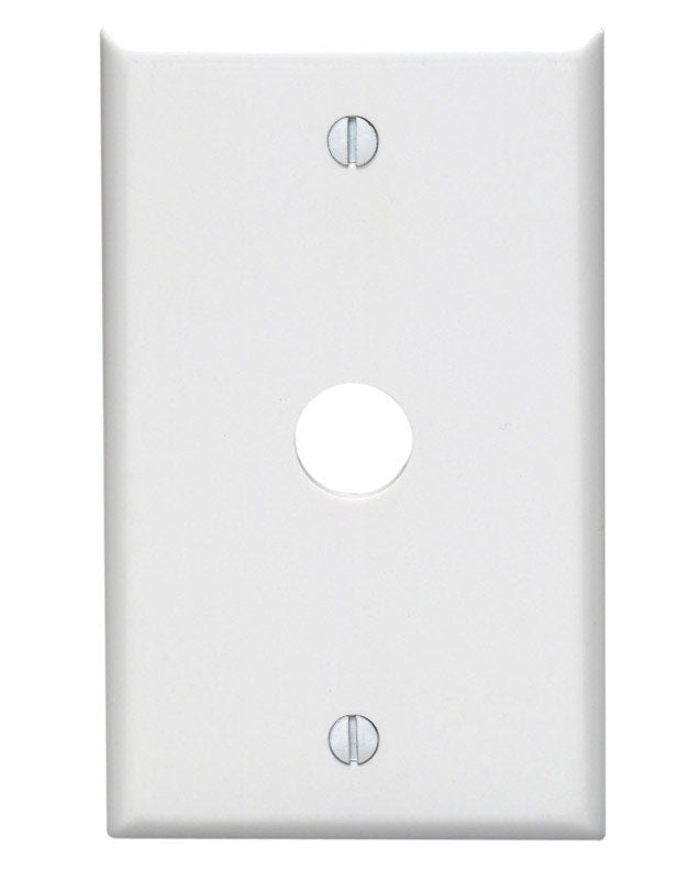 WALL PLATE 1G WHT CABLE/