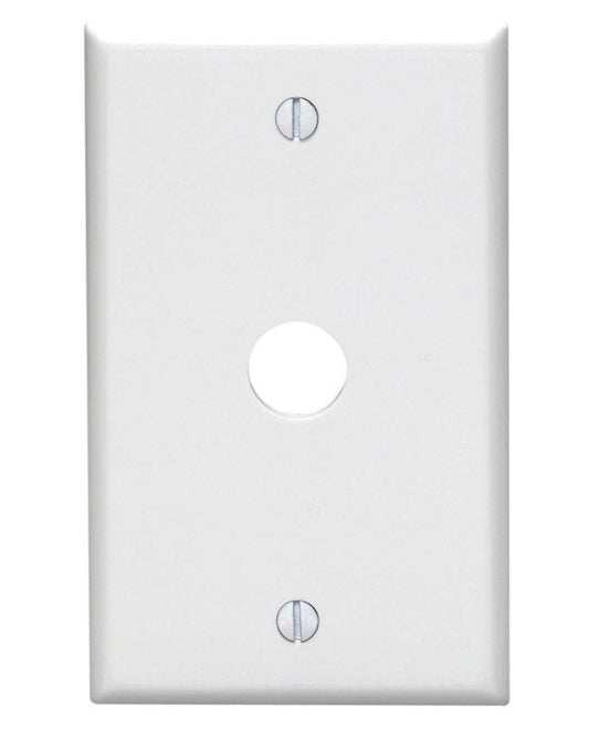 WALL PLATE 1G WHT CABLE/