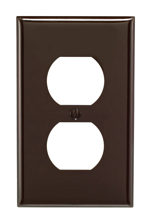 WALL PLATE 1G BRWN DUP