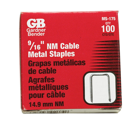 Gardner Bender 9/16 in. W Steel Cable Staple 100 pk