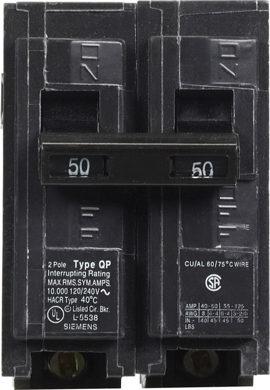 CIRCUIT BRKR 50A 2P STND