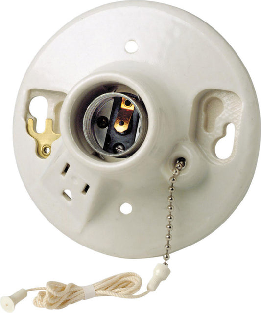 PULL CHAIN SOCKET W/OUTL