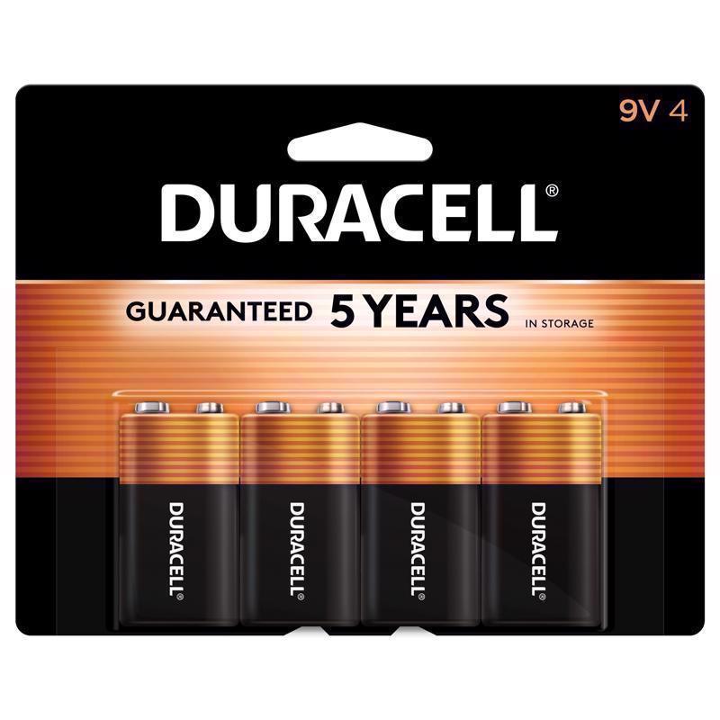BATTERY 9V DURAC 4PK