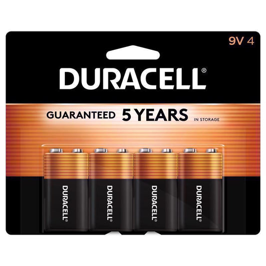 BATTERY 9V DURAC 4PK