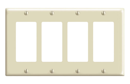 WALL PLATE 4G IVRY DECOR