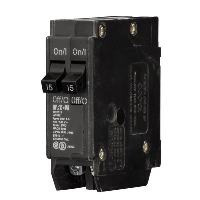 Eaton 15/15 amps Tandem 2-Pole Circuit Breaker