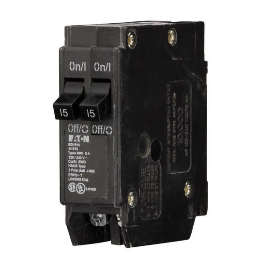 Eaton 15/15 amps Tandem 2-Pole Circuit Breaker