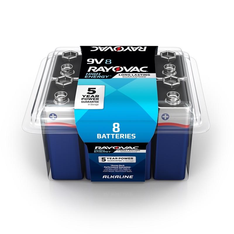 BATTERY 9V RAYO 8PK