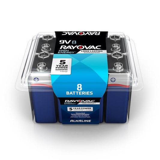 BATTERY 9V RAYO 8PK