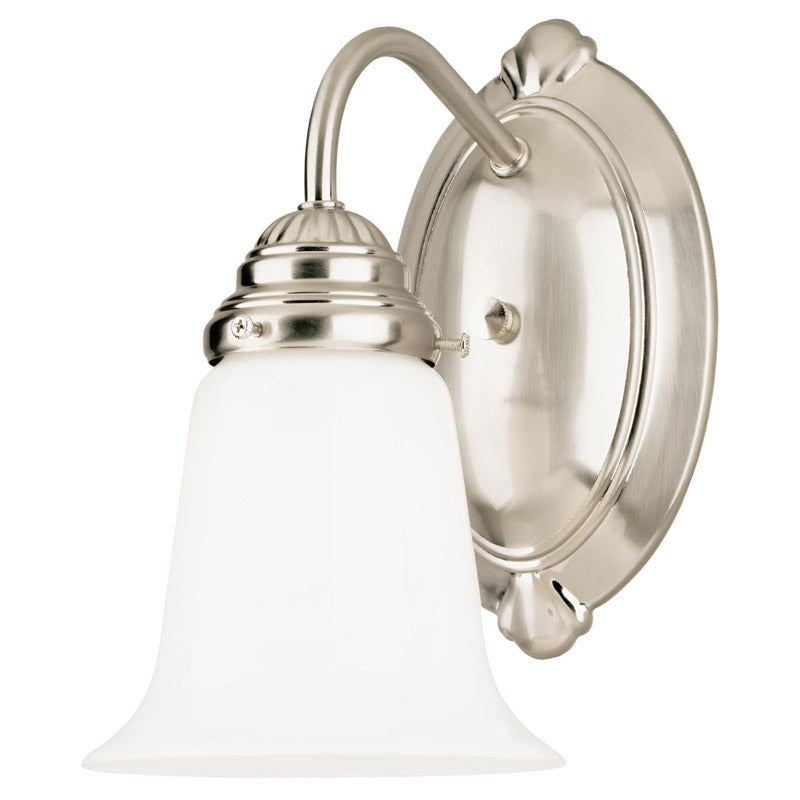 WALL SCONCE BR NCKL 1LT
