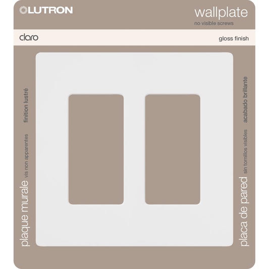 WALL PLATE 2G WHT DECOR
