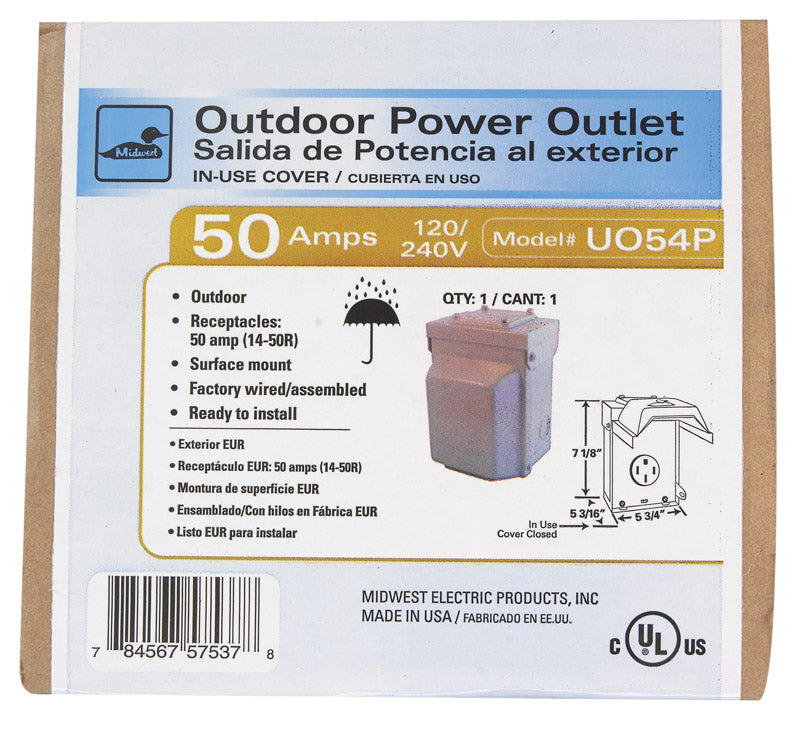 RV POWER OUTLET SNGL 50A
