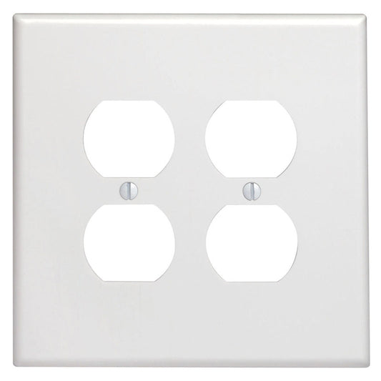 WALL PLATE 2G WHT DUP