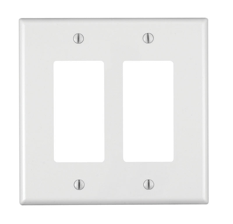 WALL PLATE 2G WHT DECOR