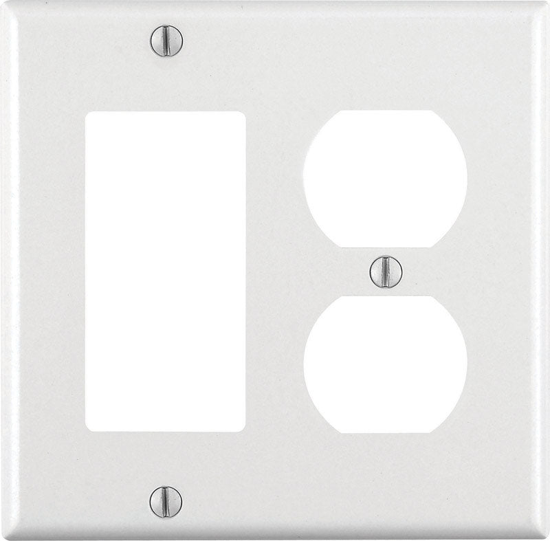 WALL PLATE 2G WHT DECOR/