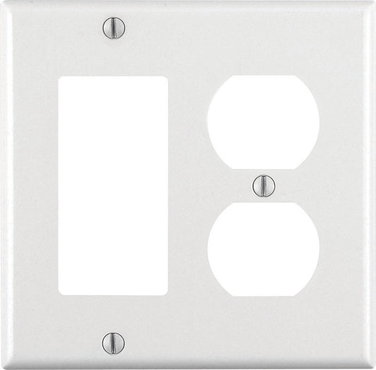 WALL PLATE 2G WHT DECOR/