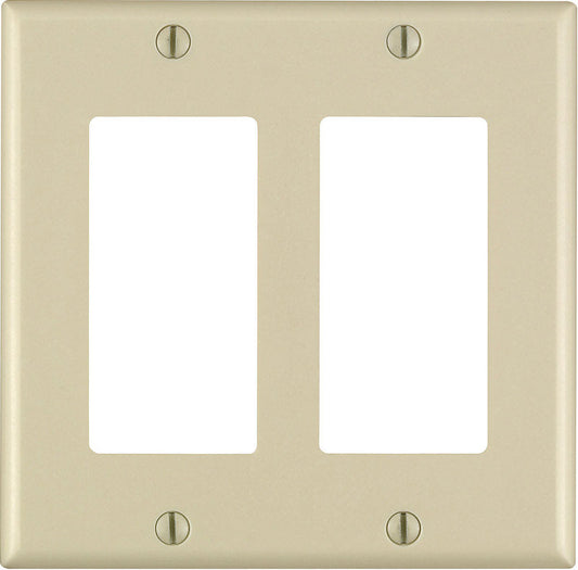 WALL PLATE 2G IVRY DECOR