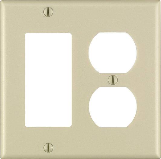 WALL PLATE 2G IVRY DECOR