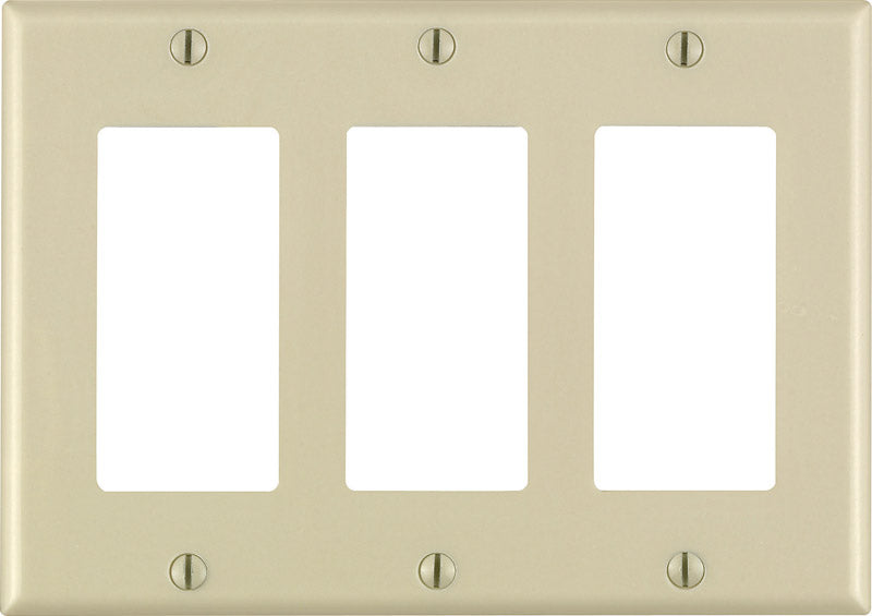 WALL PLATE 3G IVRY DECOR