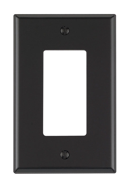 WALL PLATE 1G BLK DECOR