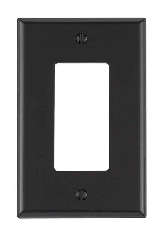 WALL PLATE 1G BLK DECOR