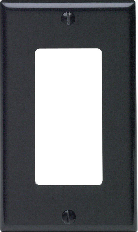 WALL PLATE 1G BLK DECOR