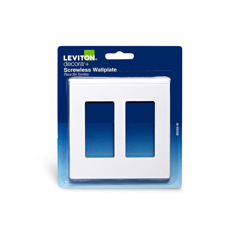 WALL PLATE 2G WHT DECOR