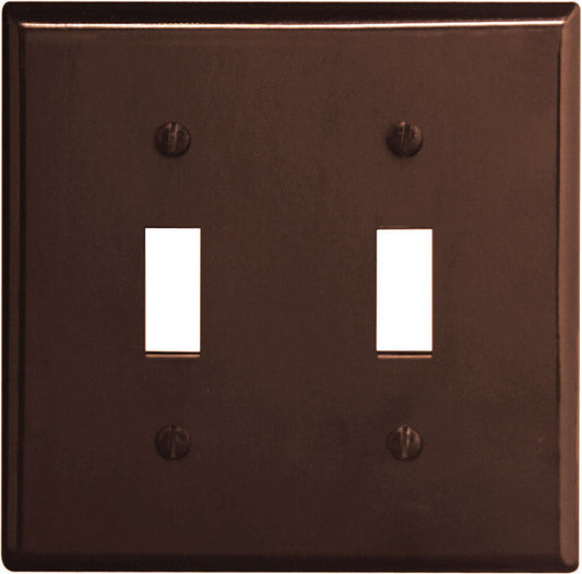 WALL PLATE 2G BRWN TOGGL
