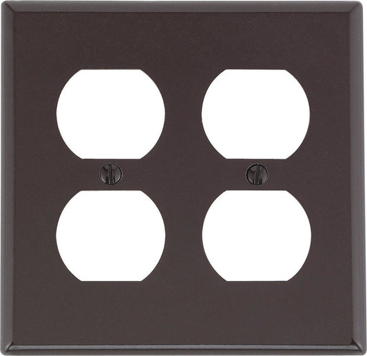WALL PLATE 2G BRWN DUP