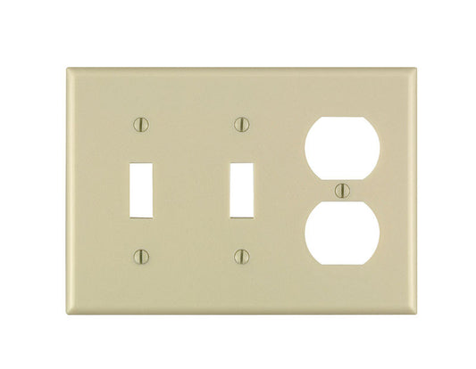 WALL PLATE 3G IVRY DUP/T