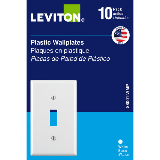 WALL PLATE 1G WHT TOGGLE
