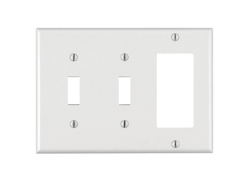WALL PLATE 3G WHT DECOR/