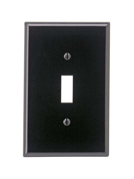 WALL PLATE 1G BLK TOGGLE