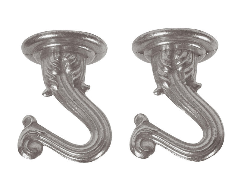 SWAG HOOKS PEWTER 2PK
