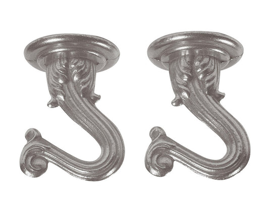SWAG HOOKS PEWTER 2PK
